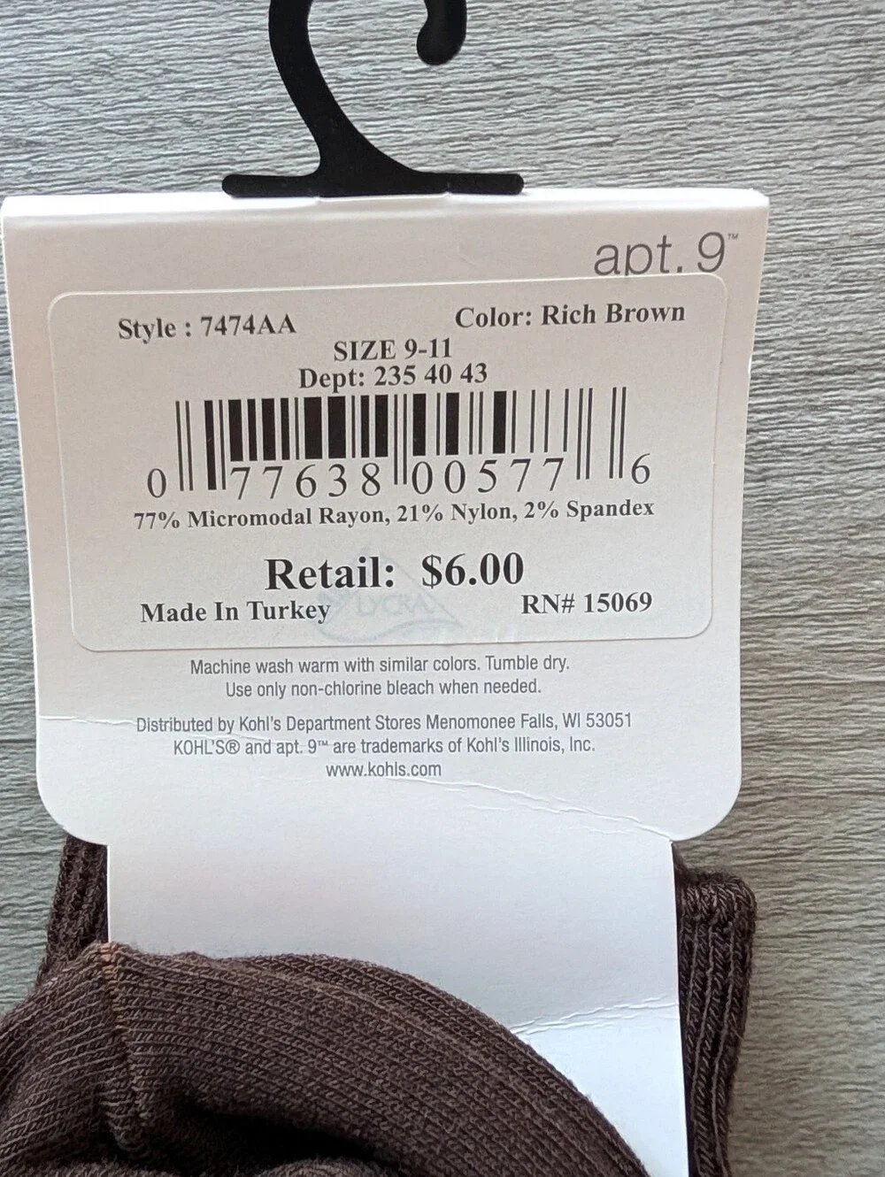nwt CHOCOLATE BROWN DRESS SOCKS j. jill nine west